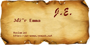 Jür Emma névjegykártya